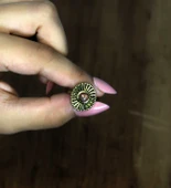 Doğal Taş Güneş Yuvarlak Doğal Taşlı Antik Model Kadın Ayarlanabillir Yüzük euy70gns thumbnail 3