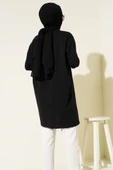 Yan Yırtmaçlı Basic Tunik Siyah thumbnail 3