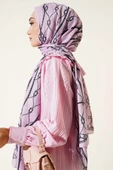 Halat Desenli Soft Şal Pudra thumbnail 3