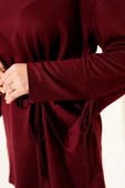 Loyşa Bilek İp Bağlamalı Tunik Bordo thumbnail 4