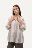 Quzu Matchli Oversize Kadın Gömlek 26KGML01003 thumbnail 1