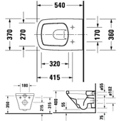 Duravit DuraStyle Asma Klozet, Beyaz, 2552390075 - 3