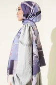 Kemer Desenli Soft Şal Lila thumbnail 3