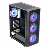Frisby CM-105 650W 80+ USB 3.2 ARGB ATX Mid Tower Siyah Kasa thumbnail 3