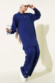 Çıtçıtlı Gömlek Yaka İkili Takım Lacivert thumbnail 1