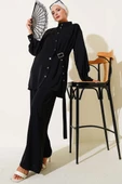 Yandan Kemer Detaylı İkili Takım Siyah thumbnail 2