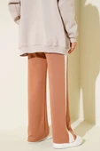 Loyşa Yan Şeritli Bel Lastikli Pantolon Camel thumbnail 3