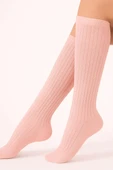 Daymod Rib Fitilli Dizaltı Çorap Pembe thumbnail 2