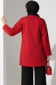 Yan Bağlamalı Kaşe Ceket Kırmızı - 3