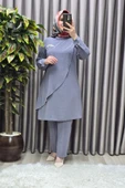 Kadın Tesettür Giyim Büyük Beden Çağla Krep İkili Takım thumbnail 3