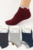 Kadın Desenli 4lü Havlu Patik Çorap Asorti 3 thumbnail 2
