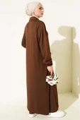 Loyşa Cepli Uzun Tunik İkili Takım Kahve thumbnail 3