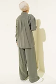 Gömlek Yaka Tek Cepli İkili Takım Haki thumbnail 3
