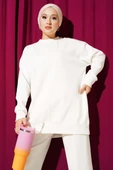 Önü Çımalı Tunik İkili Takım Ekru thumbnail 2