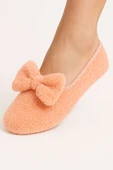Kadın Kurdeleli Peluş Patik Somon thumbnail 1