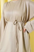Yan Yırtmaçlı Duble Kol Tunik Bej thumbnail 4