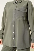 Gömlek Yaka Tek Cepli İkili Takım Haki thumbnail 4