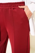 Scuba Çımalı Bol Paçalı Pantolon Bordo thumbnail 4