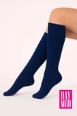 Daymod Rib Fitilli Dizaltı Çorap Lacivert thumbnail 1