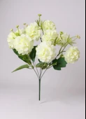 Yapay Çiçek Kartopu Krizantem Beyaz 5Dallı 10toplu Demet 30cm thumbnail 2