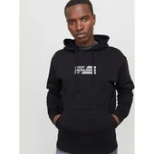 Jack&jones 12268422 Kapsonlu Erkek Sweat - Siyah - 1