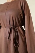 Yan Yırtmaçlı Duble Kol Tunik Kestane thumbnail 4