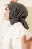 Basic Düz Kışlık Eşarp Füme thumbnail 2