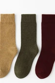 Kadın 3lü Yün Soket Çorap Asorti 4 thumbnail 2