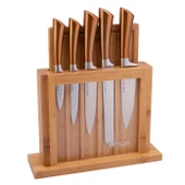 Emsan Matriks Rose Gold 7 Parça Bıçak Seti (Kesme Tahtası Hediyeli) thumbnail 2