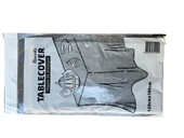 Plastik Naylon Su Geçirmez Parti Piknik Renkli Masa Örtüsü - 120x180 Cm. - Gümüş - 1 Adet thumbnail 1