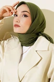 Basic Düz Kışlık Eşarp Haki thumbnail 2