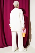 Önü Çımalı Tunik İkili Takım Ekru thumbnail 3