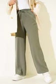 Bel Lastikli Tencel Pantolon Haki thumbnail 1