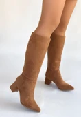 Roksa Taba Süet Topuklu Çizme thumbnail 2