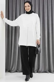 Nakışlı Ve Taşlı Sweatshirt Ekru - 2