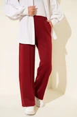 Scuba Çımalı Bol Paçalı Pantolon Bordo thumbnail 1