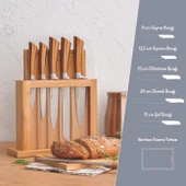 Emsan Matriks Rose Gold 7 Parça Bıçak Seti (Kesme Tahtası Hediyeli) thumbnail 1