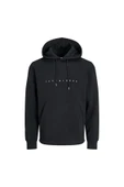 Jack&jones 12233972 Kapsonlu Erkek Sweat - Siyah - 1