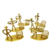 Dekoratif Sari Metal Adam Müzisyen Kalemlik - 1