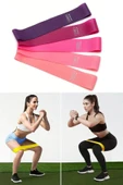NACTUMU 5 Adet TPE Fitness Direnç Bant Seti - Kalça, Bacak, Pilates ve Güç Antrenmanı - 5