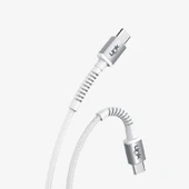 K598 Güvenli ve Hızlı 3A 1m 25W Örgülü USB-C Şarj Kablosu - 2