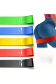 NACTUMU 5 Adet TPE Fitness Direnç Bant Seti - Kalça, Bacak, Pilates ve Güç Antrenmanı - 6