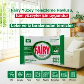 Fairy Yüzey Temizleme Mendili Beyaz Sabun 10 Yaprak 12 Adet | Beyaz Sirke Karbonat thumbnail 3