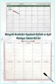 NACTUMU Manyetik Kendinden Yapışkanlı Haftalık ve Aylık Planlayıcı Takvim İkili Set thumbnail 1