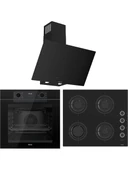 Ferre Fryart Artline QEP63CS - CS205-FA - D077-SA 7 Prog. Dijital Turbo Ankastre Set - Siyah - 1