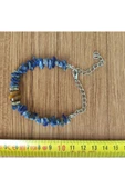 Lapis Lazuli & Kaplan Gözü Taşı El Yapımı Bileklik - 6033 thumbnail 3