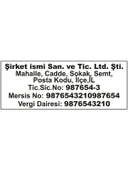 Şirket/Firma Cep Kaşesi Pocket-80 (50mm x 19mm) Siyah Keçeli Siyah Kaşe - 2
