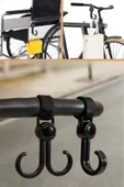 NACTUMU Çok Yönlü 2 Adet Bebek Arabası, Motor, Bisiklet Eşya Taşıma Aparatı Plastik Kanca thumbnail 6