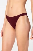 Türen Kadın Likralı Ribana Tanga 2'li Paket 931/Bordo - 3