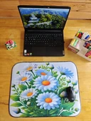 SGE TEKNOLOJİ 55X45 CM BEYAZ PAPATYALAR KAYDIRMAZ TABAN SPEED YÜZEY OYUNCU MOUSE PAD GAMİNG PAD - 1